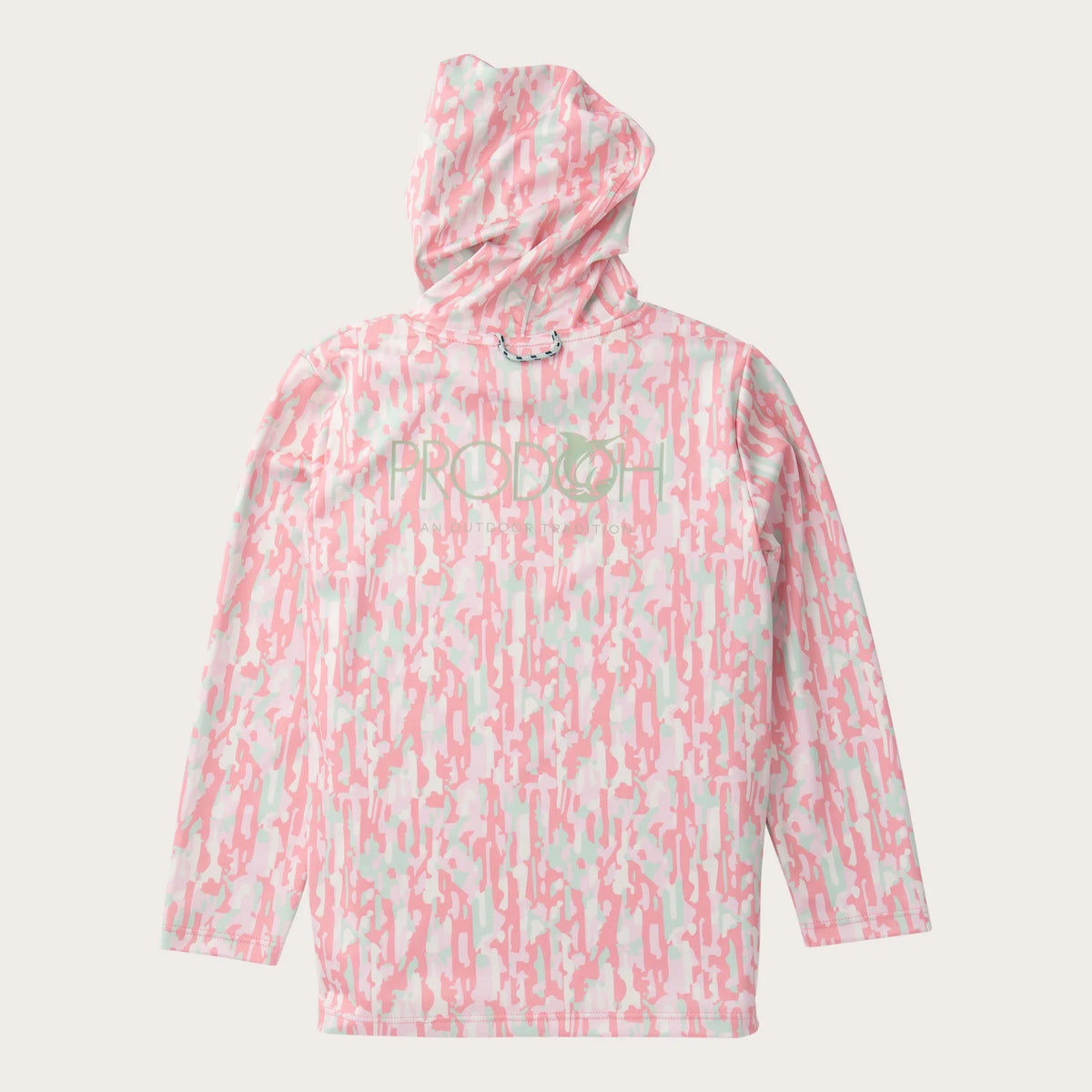 Girls' Pro Performance Hoodie T-shirt in Geranium Pink Camo