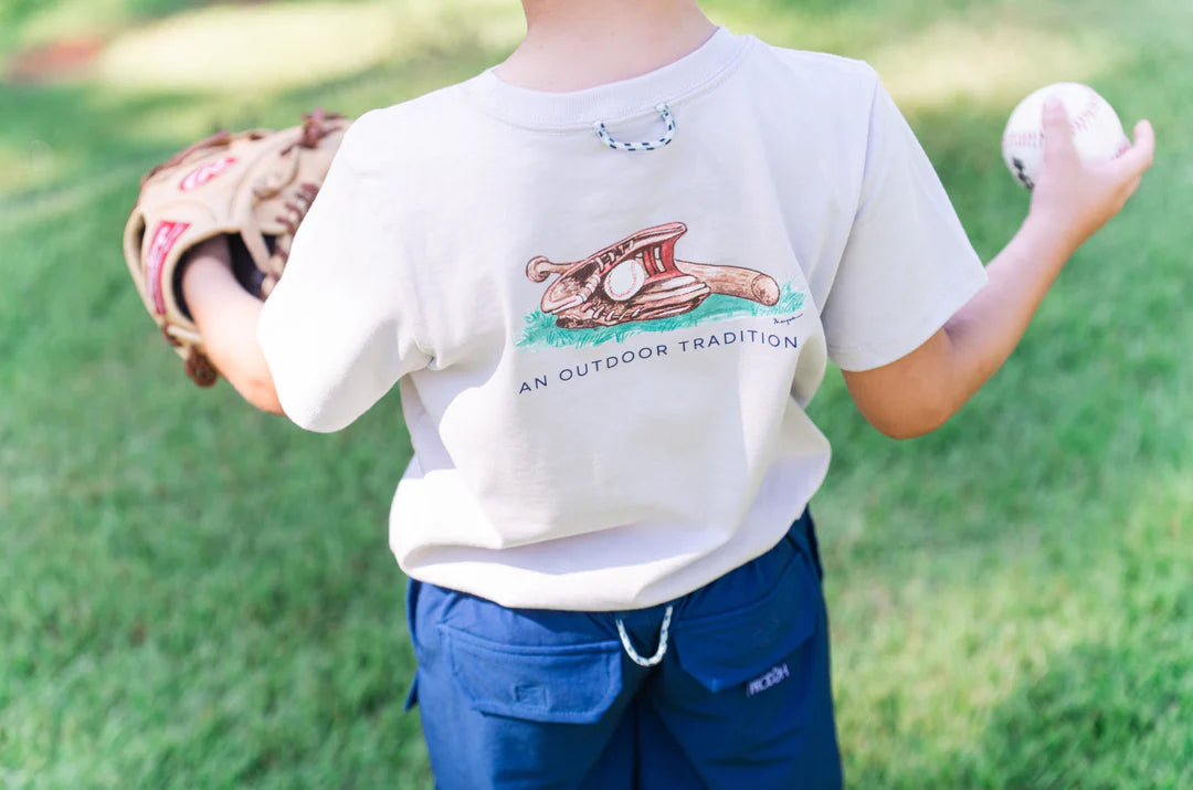 Kid's Cotton Short Sleeve T-shirt – Baseball Glove Art
