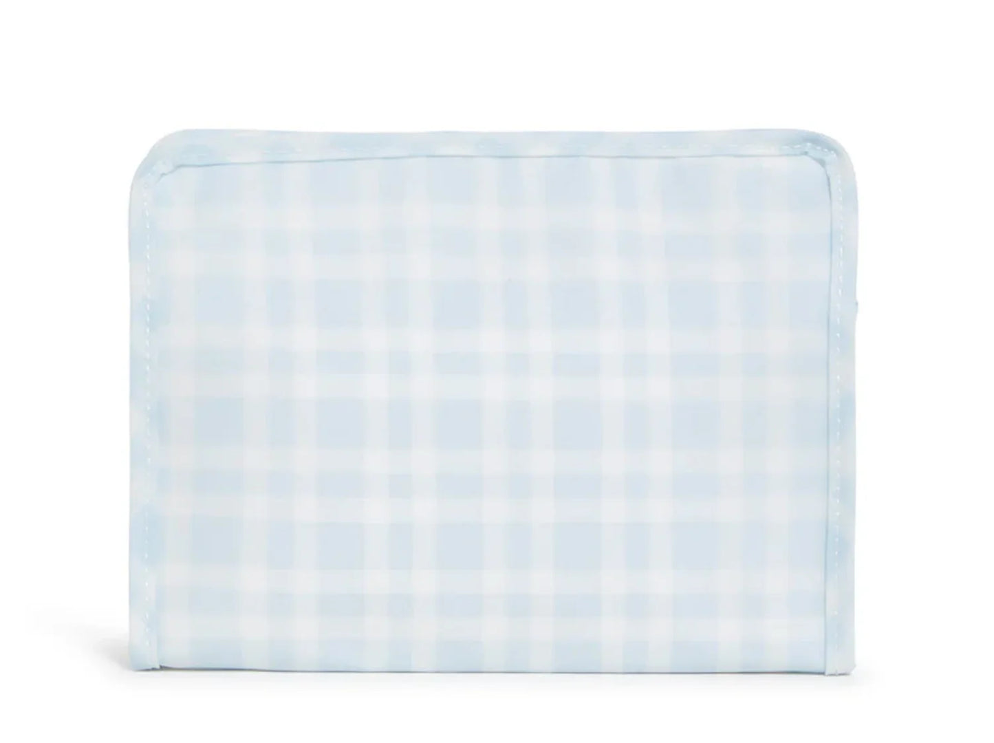 Roadie Medium Zip Pouch- Pimlico Plaid Blue