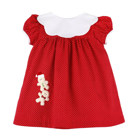 Vintage Classics Snowy Dress-Red