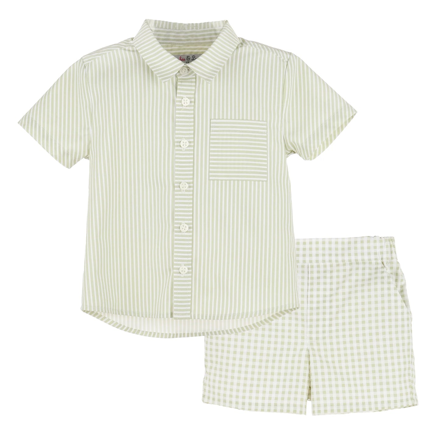 Fresh Check Boy Short Set