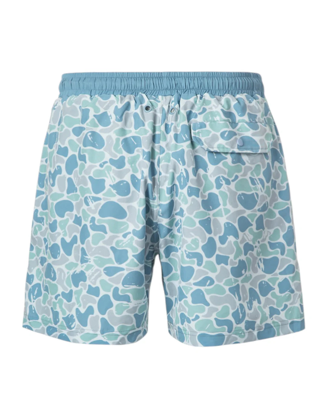Saltwater Boys Swim Trunks: Blue Camo