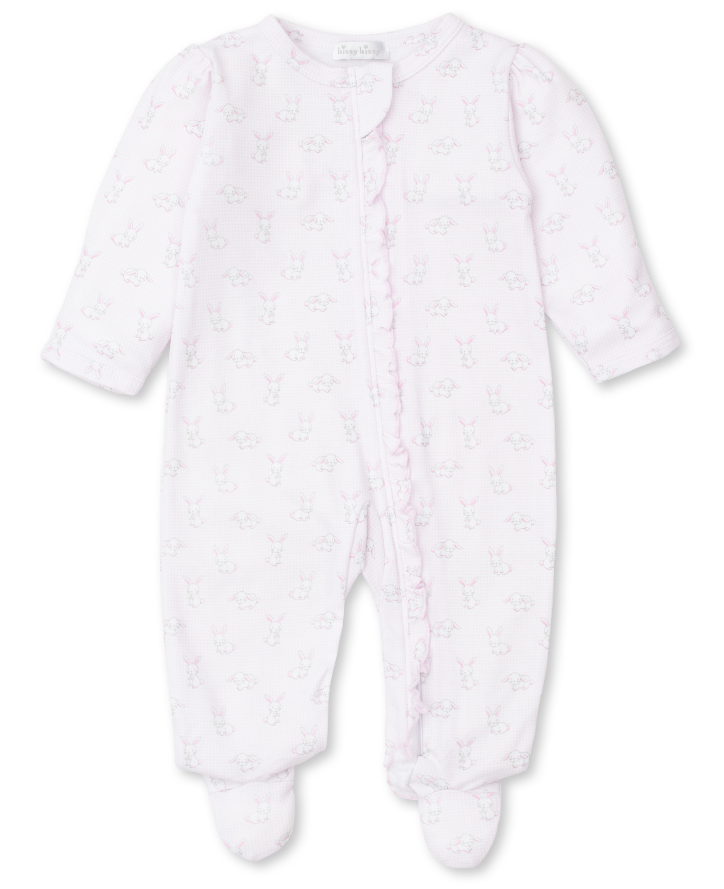 Kissy Kissy- Pink Bunny Footie with Zipper
