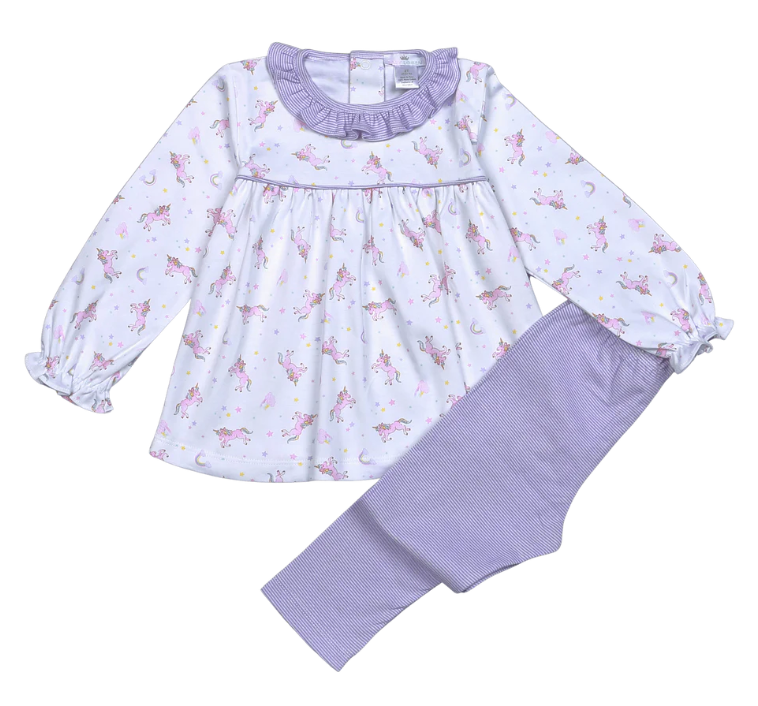 Unicorns Pima Pants Set
