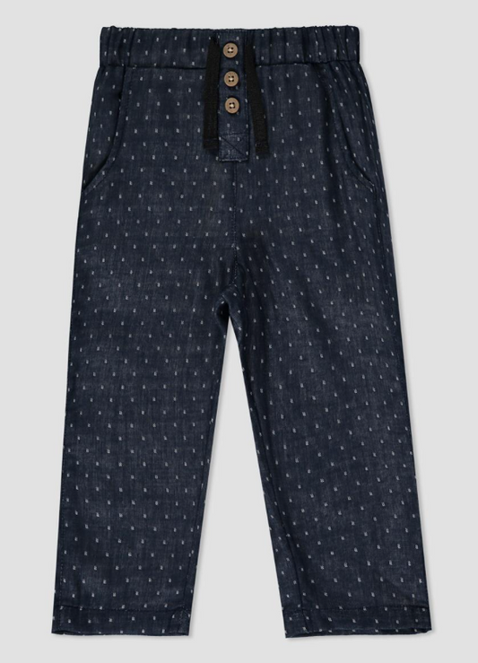 Hykka Pants-Navy Dot