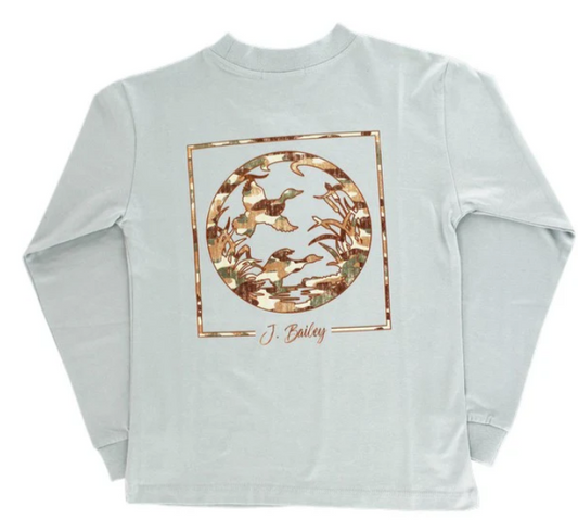 L/S Logo Tee-Duck/Sage