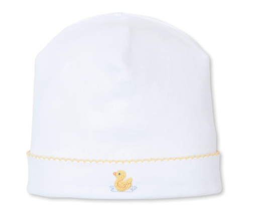 White Hand Embroidered Duckling Hat