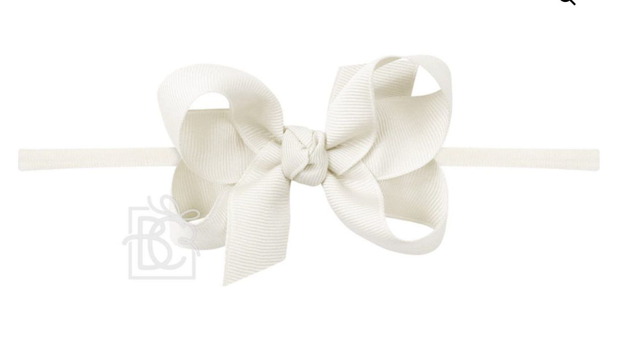 1/4″ PANTYHOSE HEADBAND WITH 3.5' SIGNATURE GROSGRAIN BOW