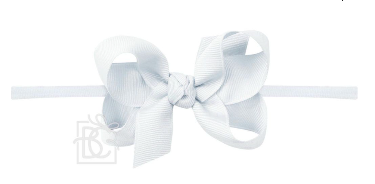 1/4″ PANTYHOSE HEADBAND WITH 3.5' SIGNATURE GROSGRAIN BOW