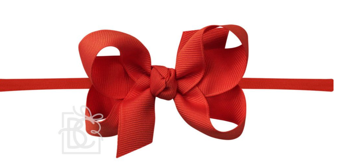 1/4″ PANTYHOSE HEADBAND WITH 3.5' SIGNATURE GROSGRAIN BOW