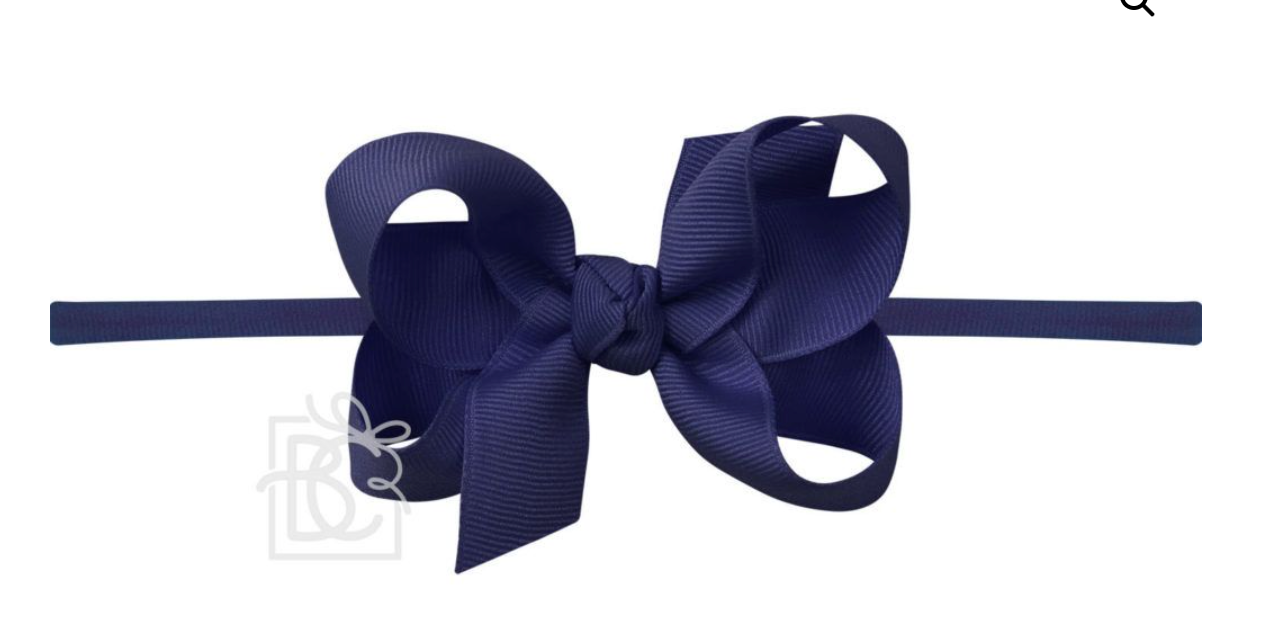 1/4″ PANTYHOSE HEADBAND WITH 3.5' SIGNATURE GROSGRAIN BOW