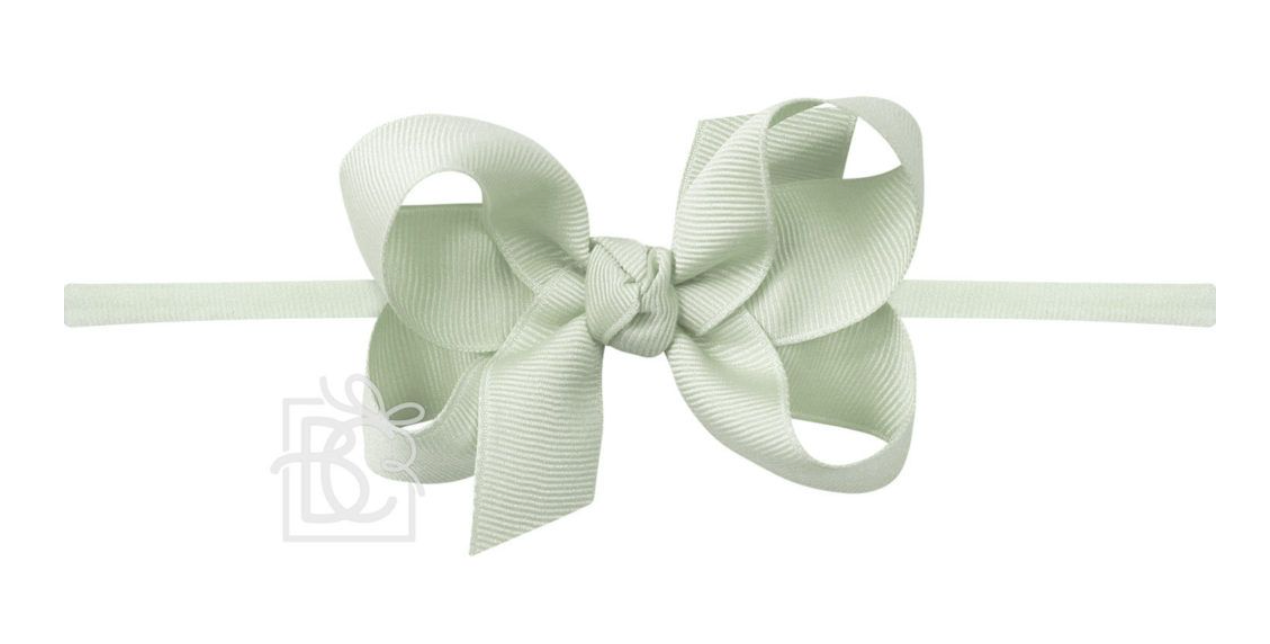 1/4″ PANTYHOSE HEADBAND WITH 3.5' SIGNATURE GROSGRAIN BOW