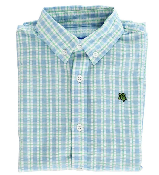 Button Down Shirt- Retreat Seersucker