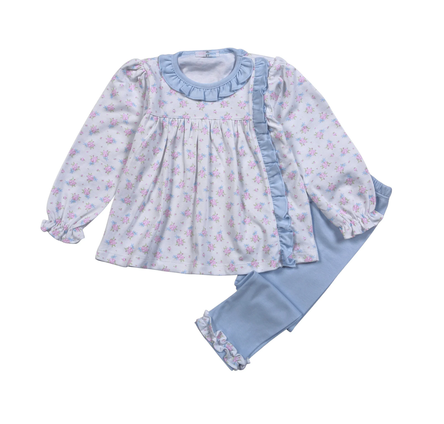 Roses and Bows Pima Pants Set