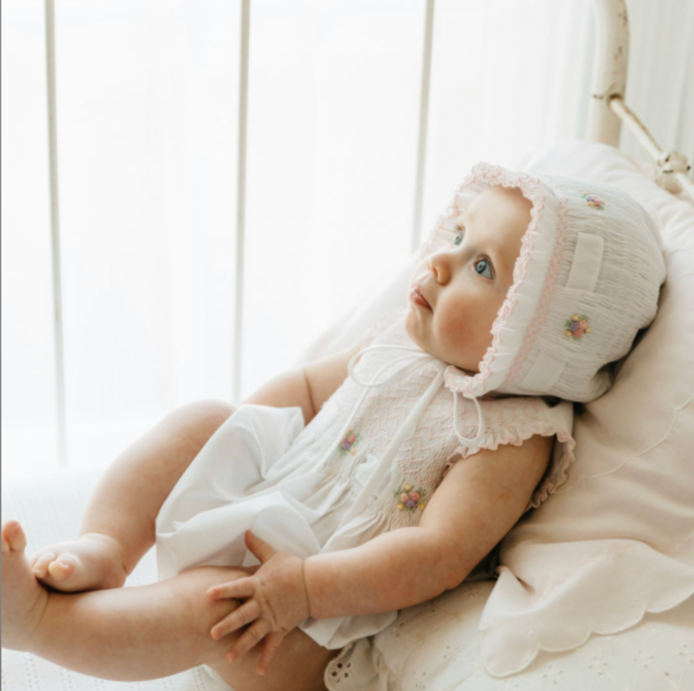 Sleeveless Secret Garden Bubble + Bonnet Set