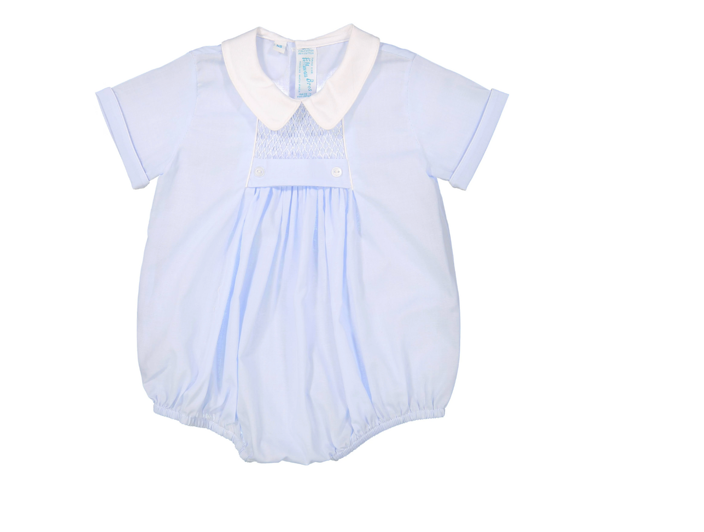 Chevron Smocked Boys Bubble