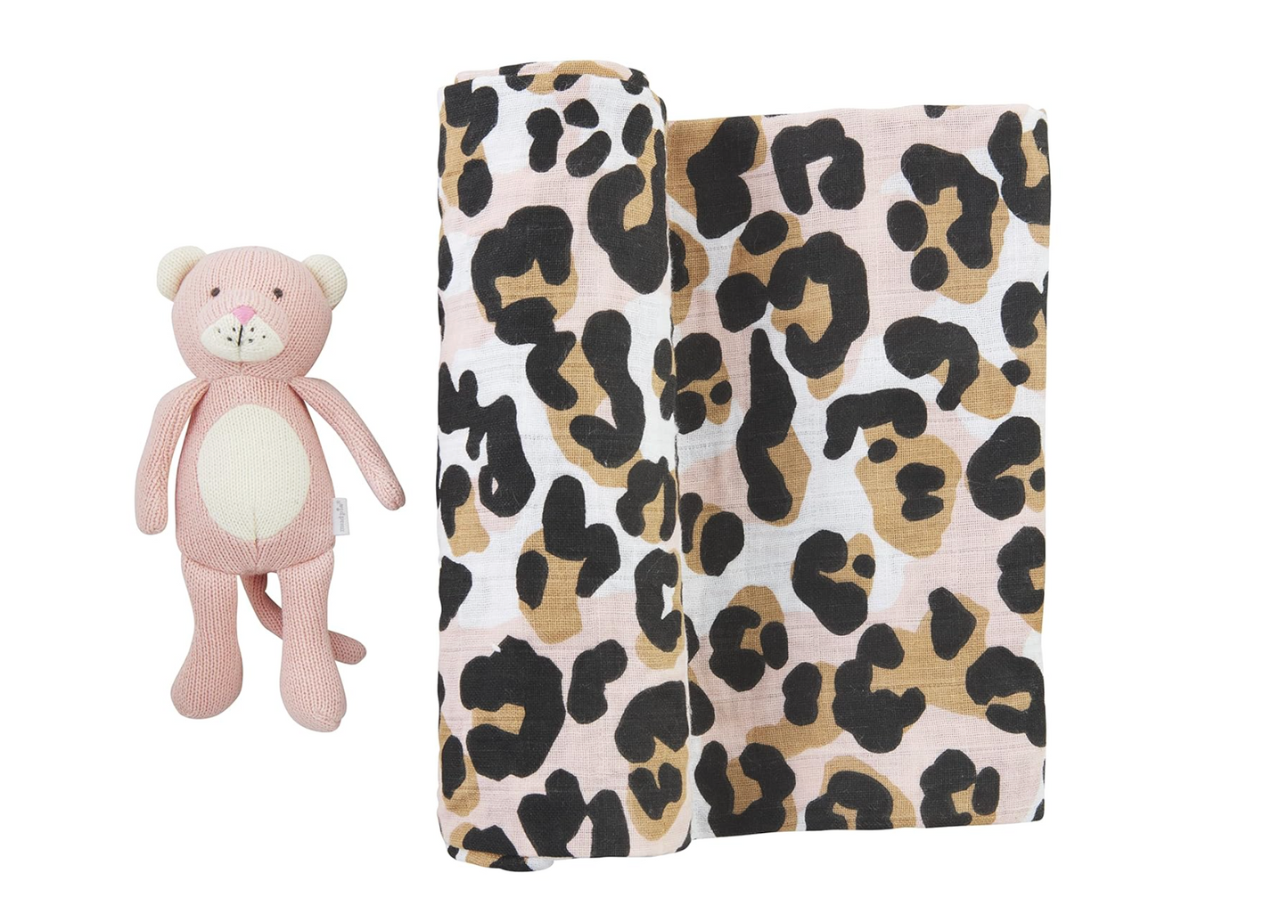 Children's Swaddle & Rattle Set, Leopard