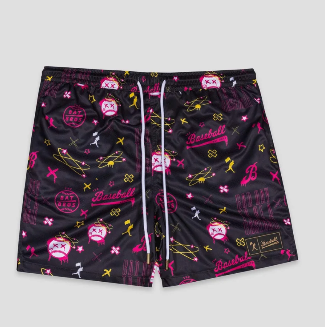 Bat Bros Bad Day Diamond Air Mesh Shorts - Youth