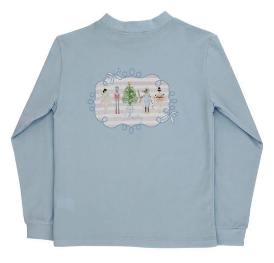 Girls Long Sleeve Logo Tee - Nutcracker/Bayberry