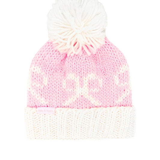 Bits & Bows - Pink Bow Beanie