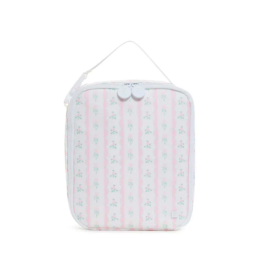 Insulated Lunch Bag- Ribbon Floral Pink