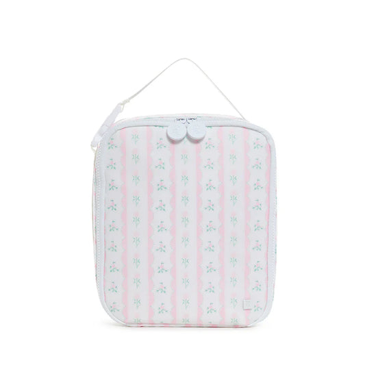 Insulated Lunch Bag- Ribbon Floral Pink