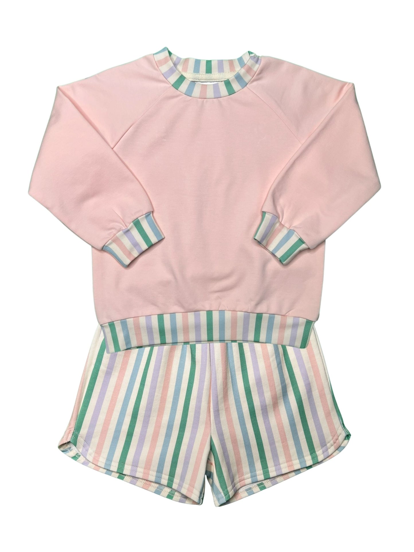 Multipstripe Sweatshirt Set