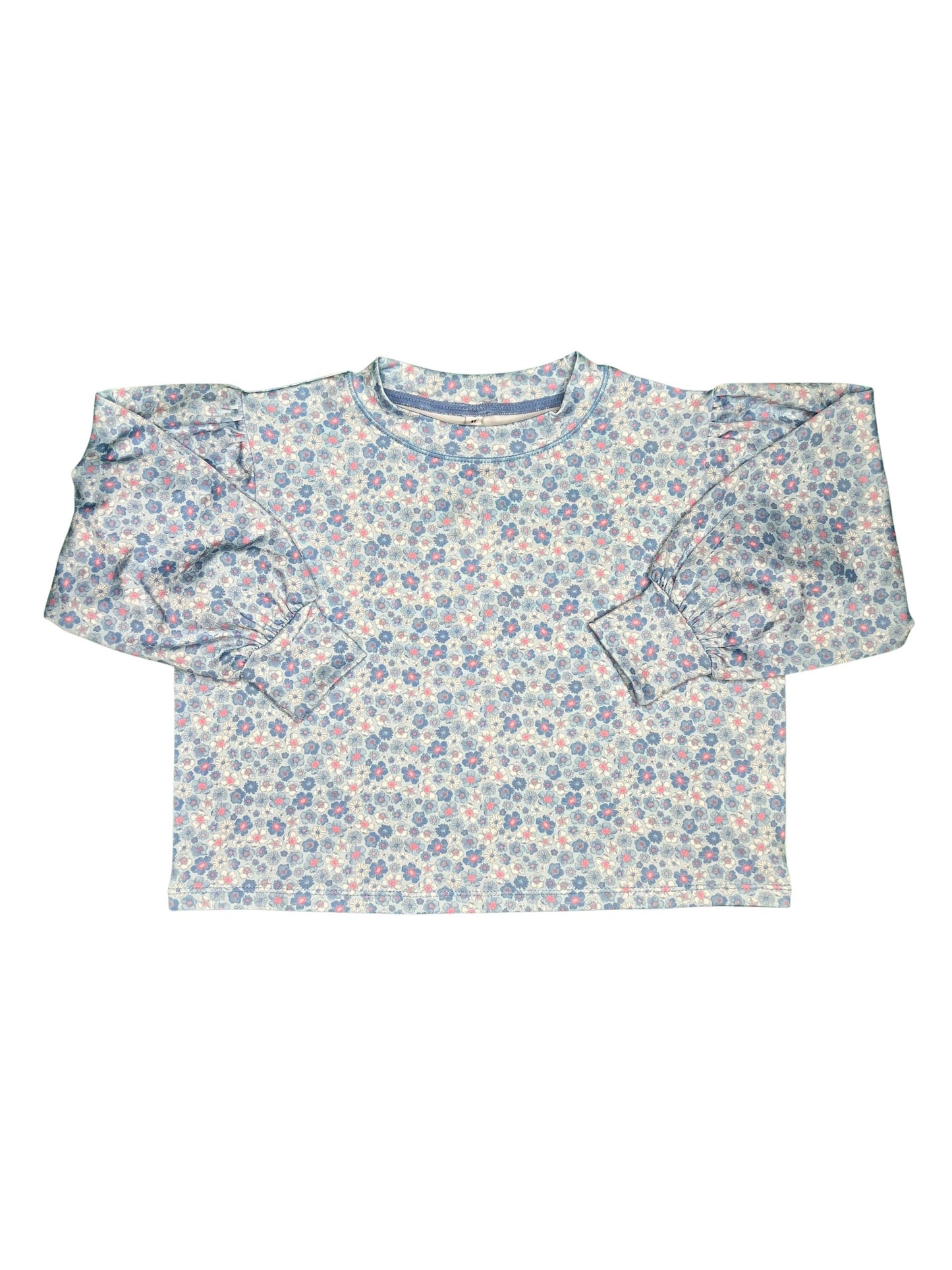 Blue Floral Skirt Set