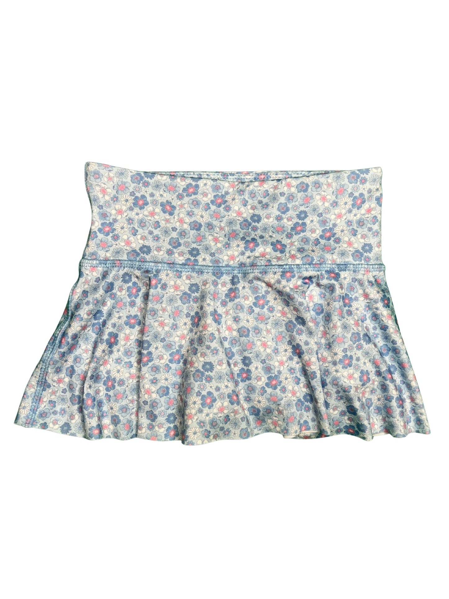Blue Floral Skirt Set