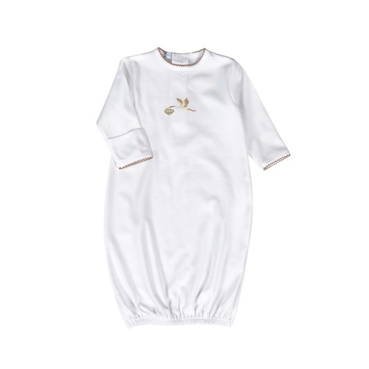 Welcome Baby White Gown