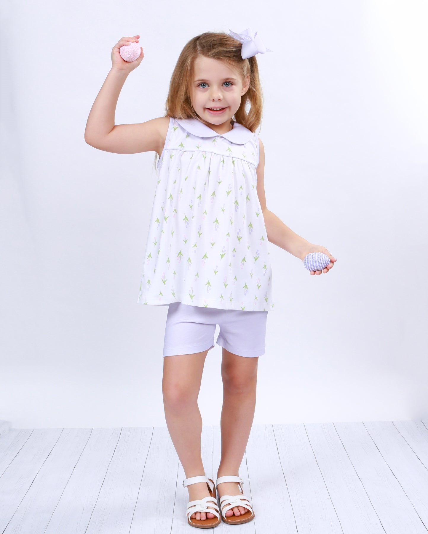 Zoe Purple Girl Short Set