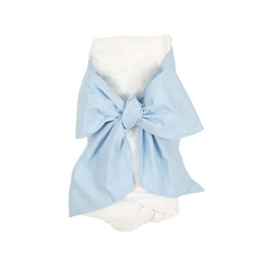 Buckhead Blue Bow Swaddle Broadcloth