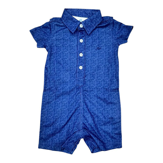 Polo Romper- Baseball