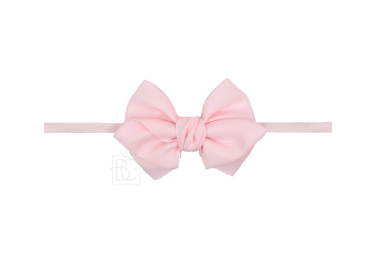 1/4" PANTYHOSE HEADBAND W/ MINI EURO BOW