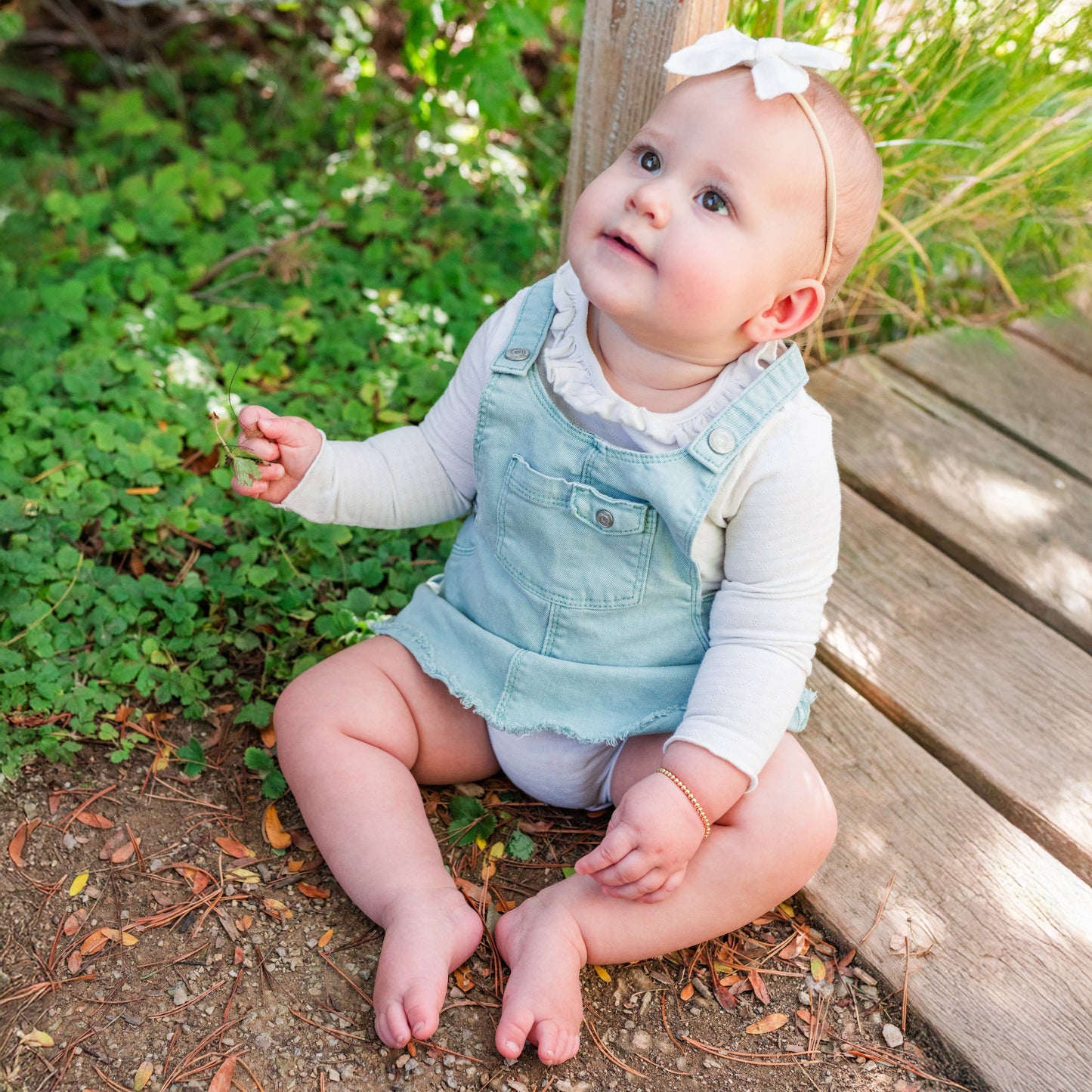 14K Gold-Plated SterlingSilver Baby or Girls Beaded Bracelet