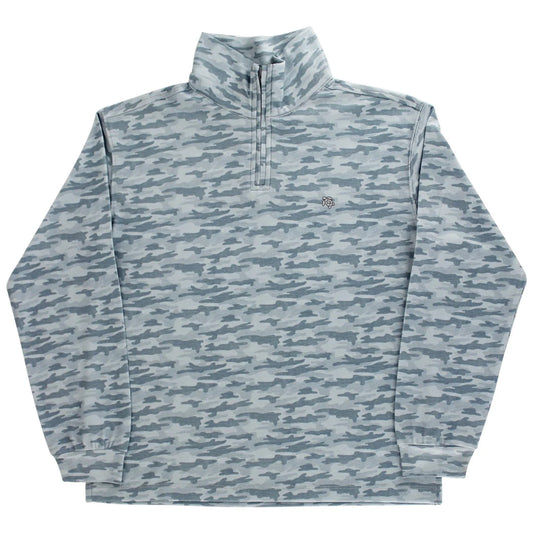 Bailey Boys Performance Half Zip, Gray Camo
