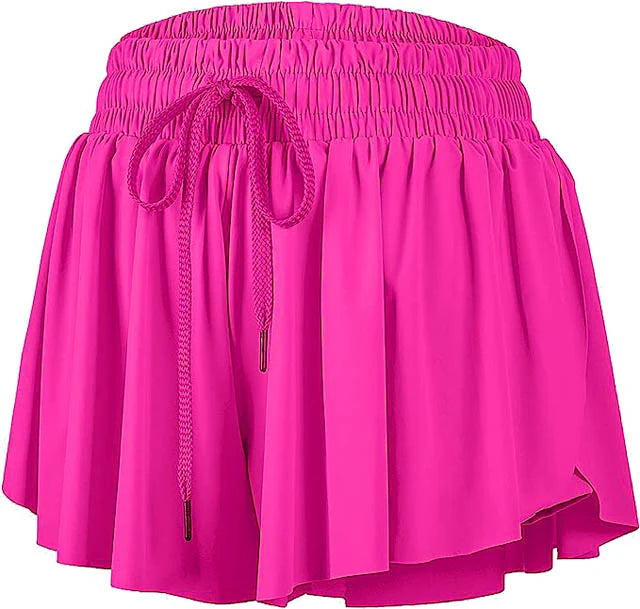 Butterfly Flowy Short-Magenta