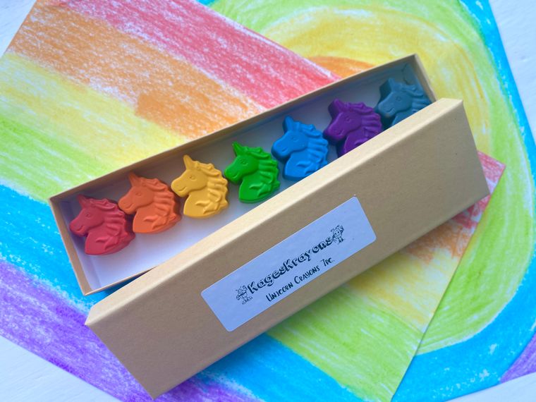 Unicorn Crayons Gift Box - Gifts For Kids - Children's Toys  - Christmas Gifts - Easter Gifts