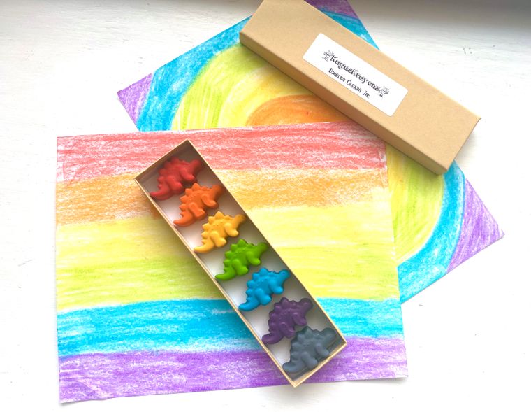 Dinosaur Crayons Gift Box - Gifts For Kids - Children's Toys  - Christmas Gifts - Easter Gifts