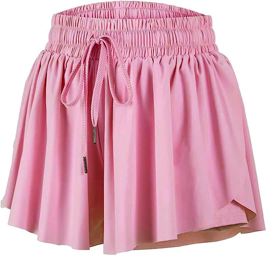 Butterfly Flowy Short-Pink
