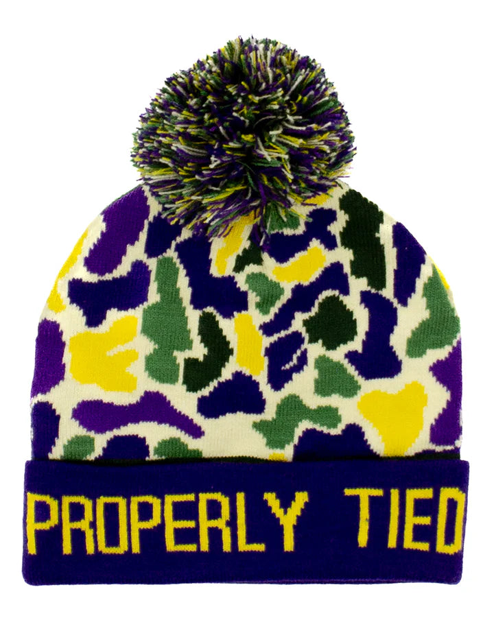 Boys Breck Beanie Mardi Gras Camo
