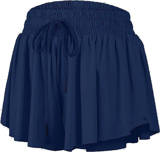 Butterfly Flowy Short-Navy