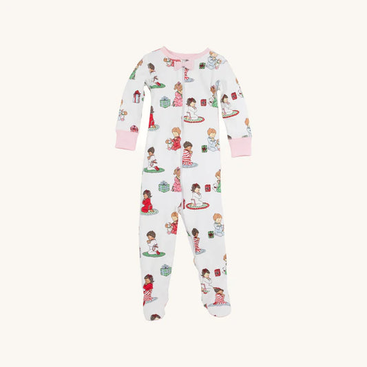 Beaufort Bonnet Noelle's Night Night Footed Holiday Patience and Prayers/Palm Beach Pink