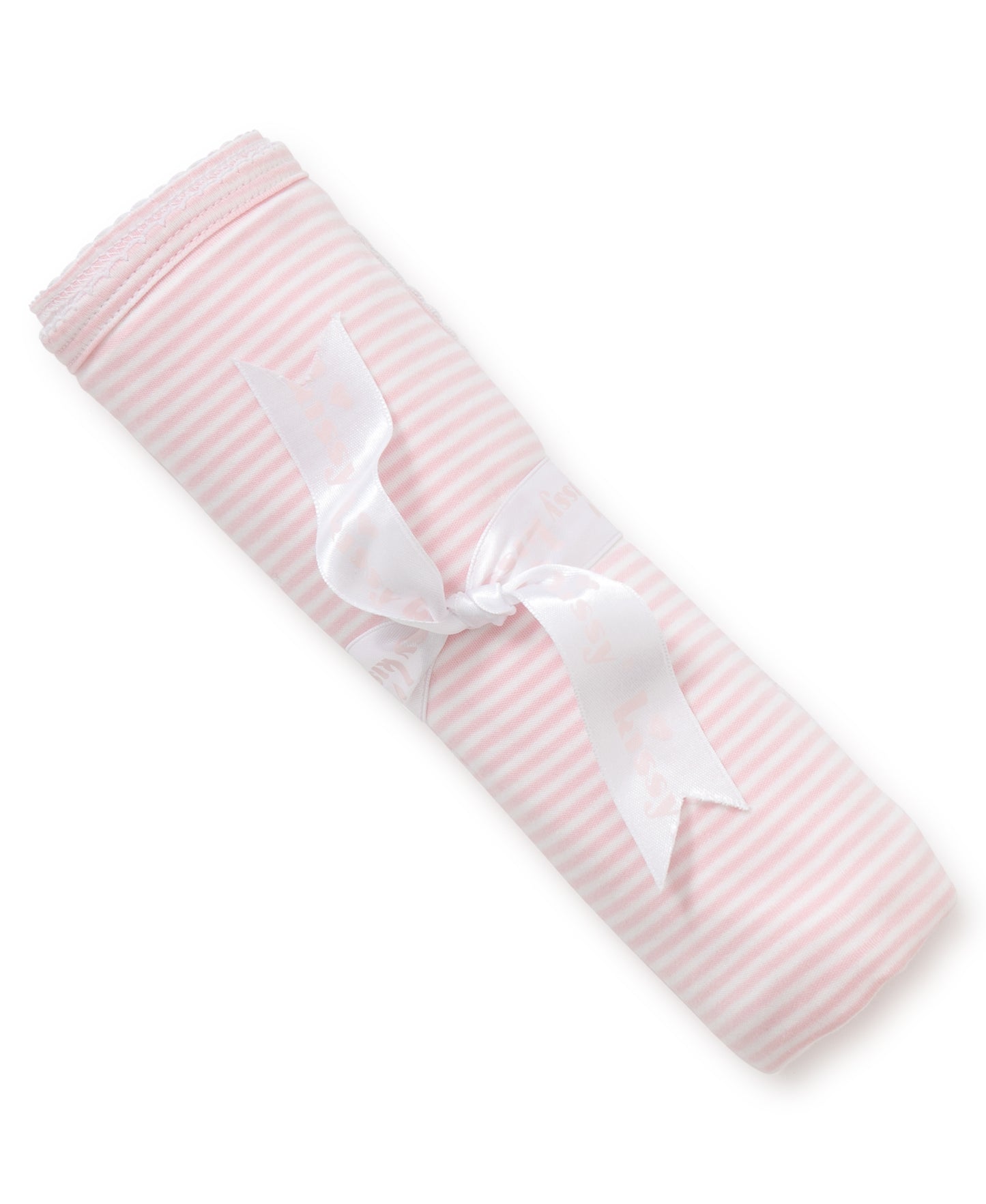 Kissy Kissy Stripe Blanket - White/ Pink
