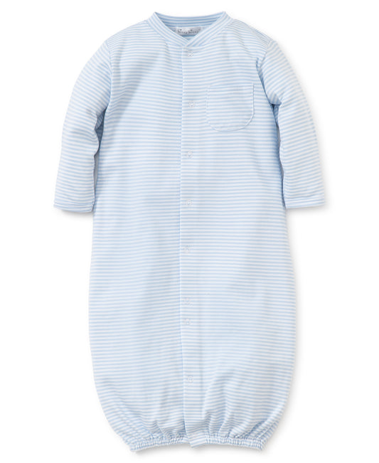 Kissy Stripes Print Converter Gown - Blue/ White