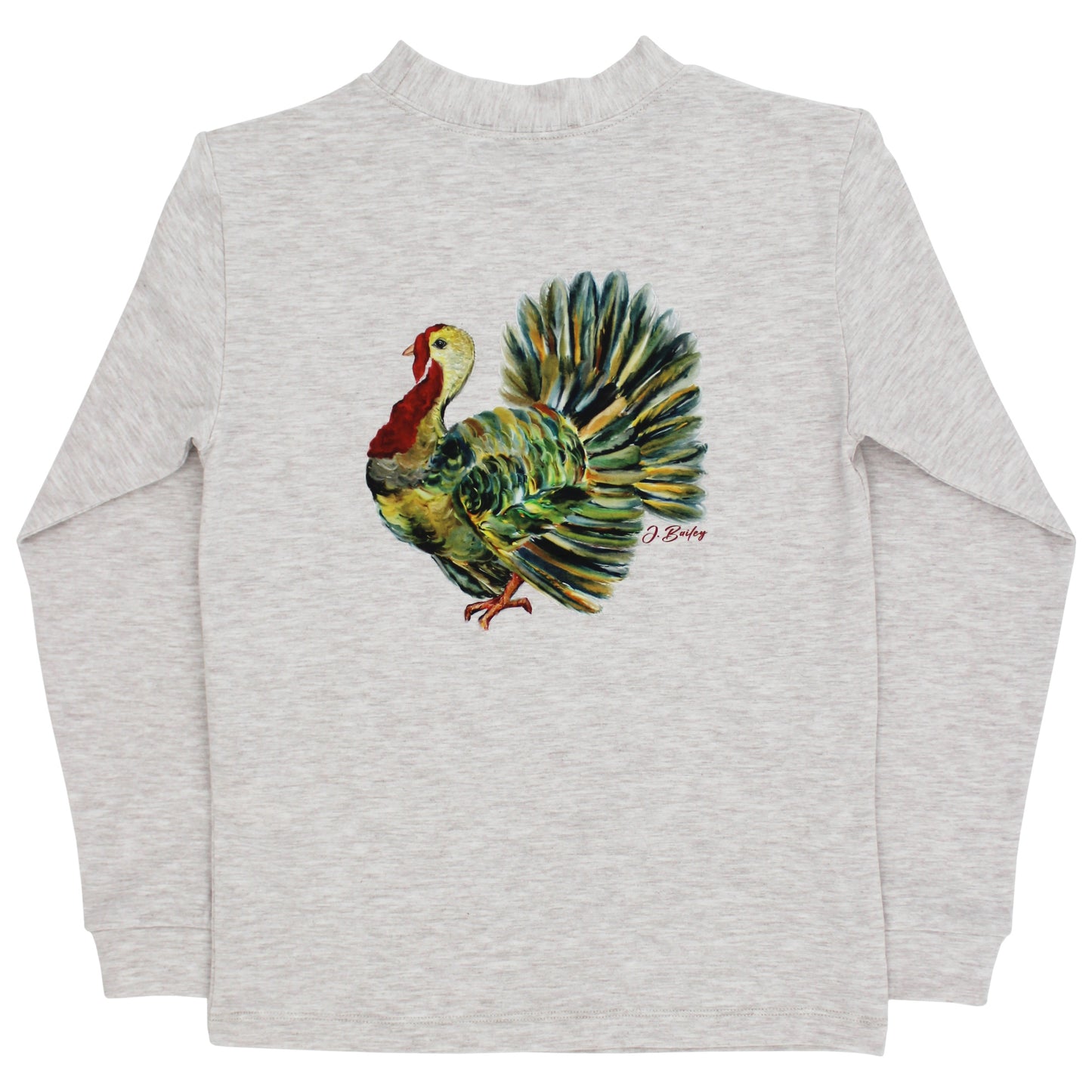 L/S LOGO TEE-TURKEY/OATMEAL