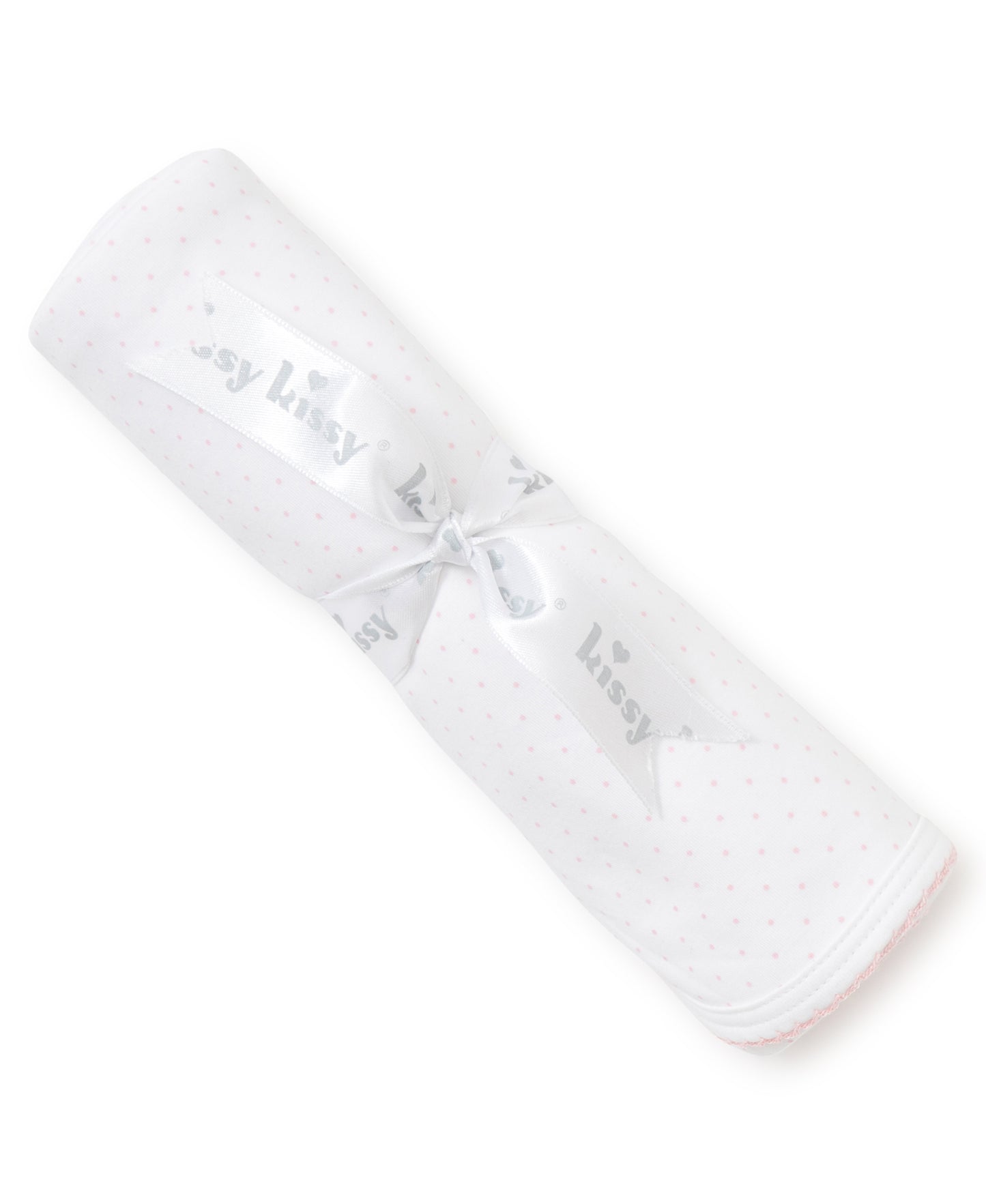 Kissy Kissy Dots Blanket - White/ Pink