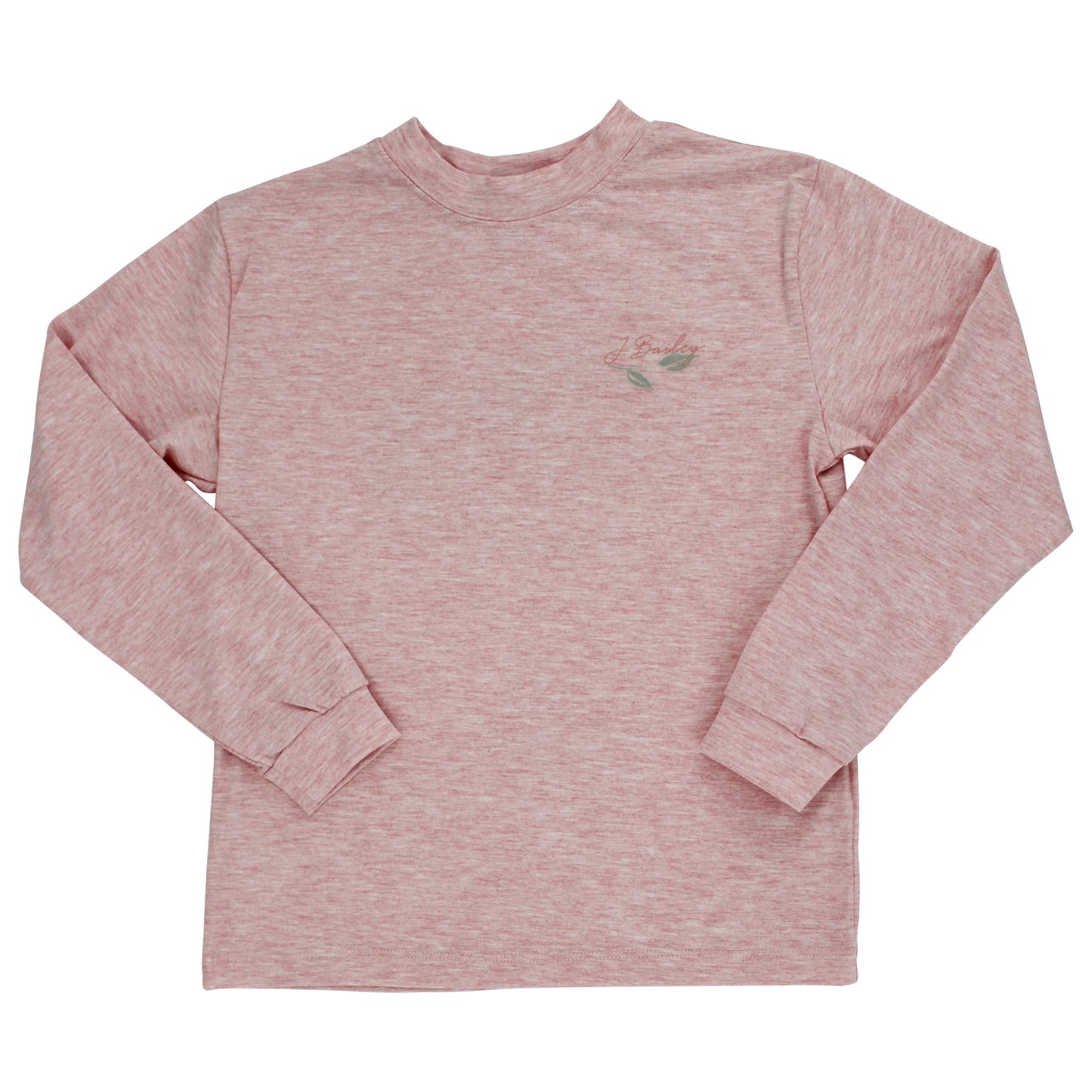L/S GIRLS LOGO TEE-PUMPKIN/H. RED
