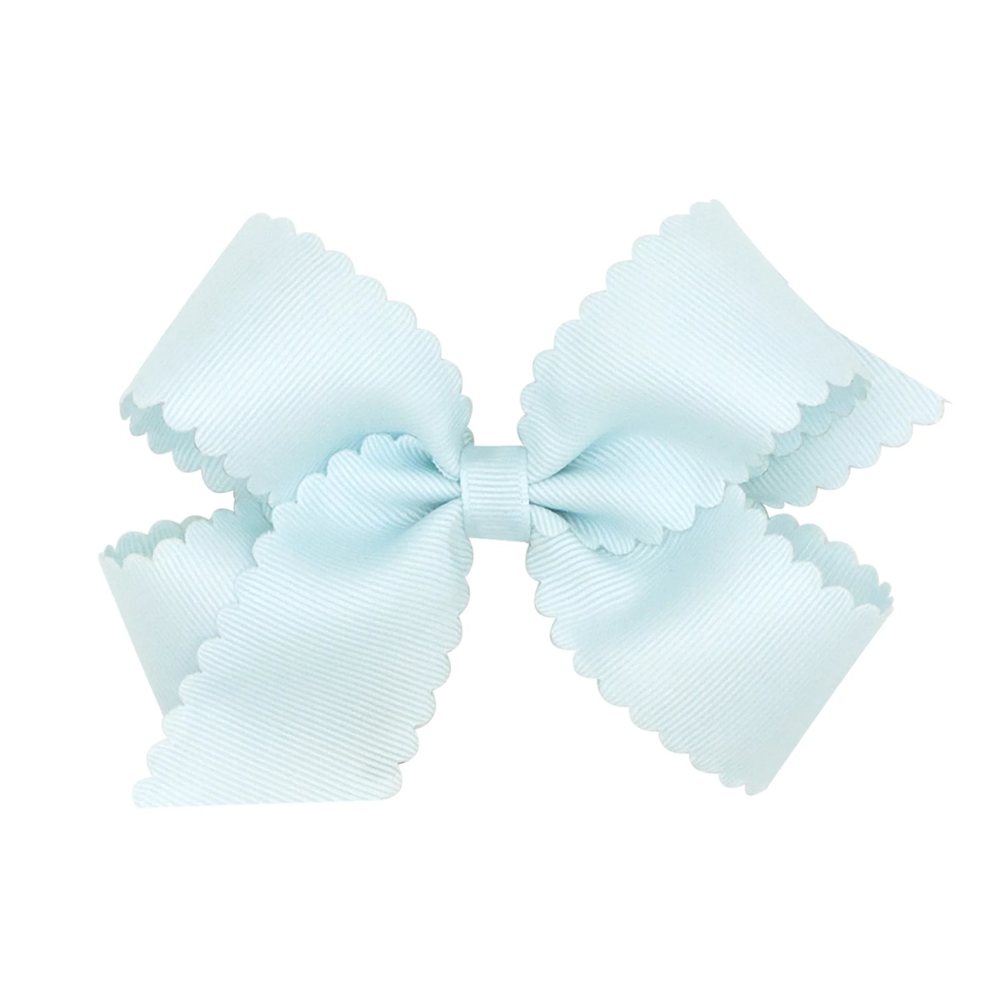 Mini Grosgrain Hair Bow with Scalloped Edge
